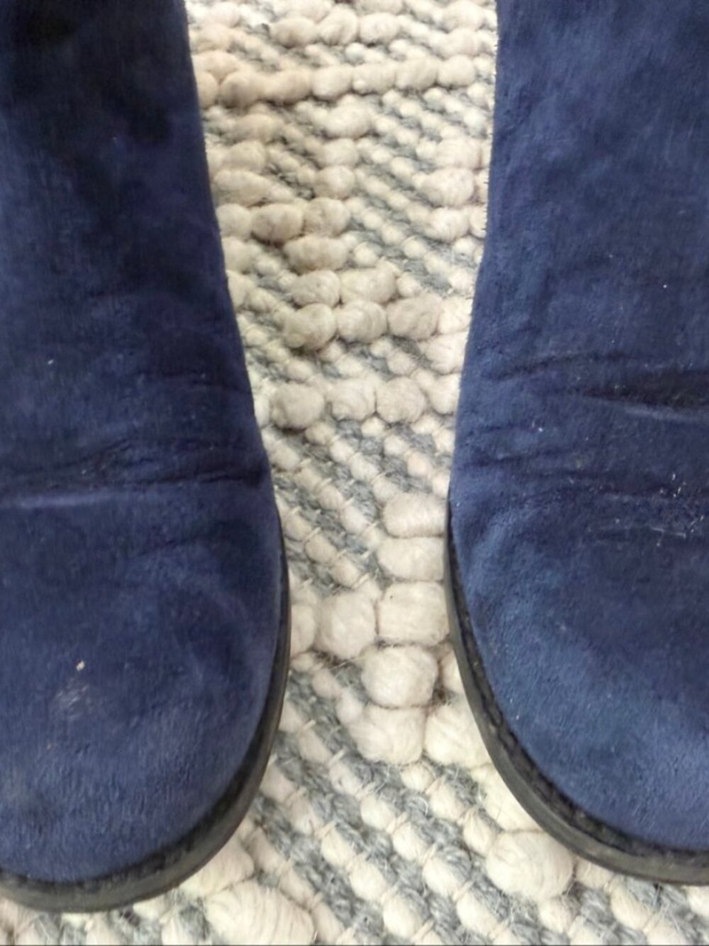 Stuart Weitzman 5050 Over The Knee Boots Navy Suede Stretch Panel US 6.5